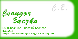 csongor baczko business card